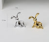 Rabbit Figurine Long-Eared Rabbit Statue Home Office Desktop Decoration Car Central Control Easter Bunny Art Ornaments