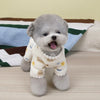 Teddy Backless Four-Legged Sweatshirt Pet Winter Warmth Pyjamas Small Dog Litter Bear Pattern Jumpsuits Clothes