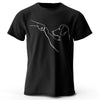 The Dog Friend Printed Modern Minimalist 100% Cotton T-Shirt, Lightweight Round Neck Short Sleeve Tee, Unisex Everyday Wear