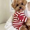 Black Striped Pet Dog Clothes Summer Cartoon Teddy T-shirt Yorkshire Two Leg Clothes Small Dog Soft Pullover