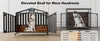 Heavy Duty Dog Crate Furniture with Wheels for Large Dogs