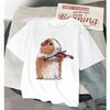 Women’s Funny T Shirt Guinea Pig Summer Short Sleeves 2025 Harajuku Kawaii Animals  T-Shirt Female Fashion Tops Graphic T Shirts