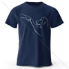 The Dog Friend Printed Modern Minimalist 100% Cotton T-Shirt, Lightweight Round Neck Short Sleeve Tee, Unisex Everyday Wear