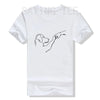 Dog and People Punch Hand Dog Man Friendship Bump Dog's Paw T-Shirt Animal Lover Comics Graphic Tee Tops Funny Mama Daddy Gifts