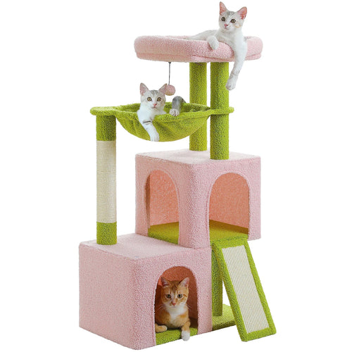 PAWZ Road Large Multi-Level Cat Tree with Condo and Hammock