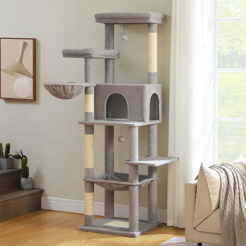PAWZ Road Large Multi-Level Cat Tree - 186cm Wood Tower