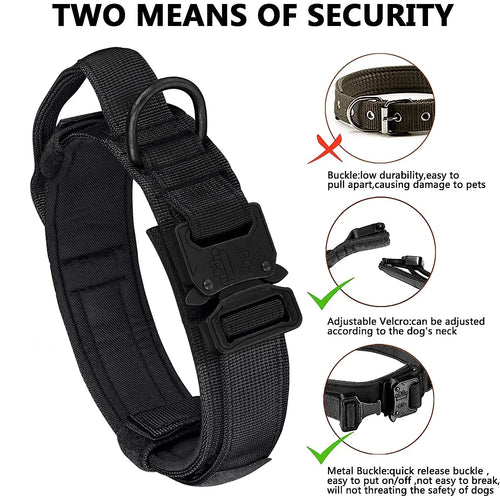 Tactical Military Dog Collar with Control Handle