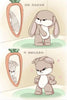 Large Angry Rabbit Plush Toy - Kawaii Stuffed Animal Doll