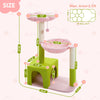 Petepela Flower Cat Tree - 89cm Tower with Hammock & Condo