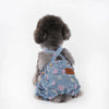 Love-Themed Embroidery Design Comfortable Pet Jeans For Small Dogs Terriers Beagles, Poodles Maltese Belted Pants