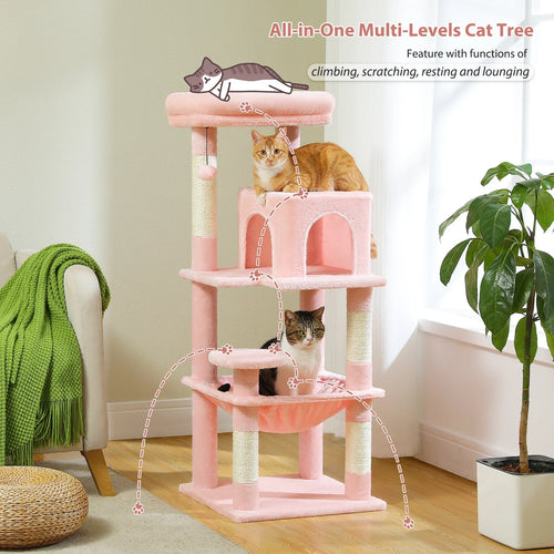 Petepela 5-Level Cat Tree Tower with Hammock and Condo