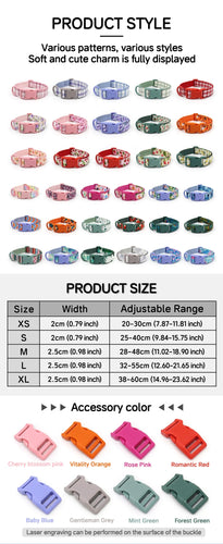 Luxury Bow Dog Collar Set | Cotton & Polyester | XS–XL | With Leash & Poop Bag