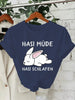 Bunny Is Tired T Shirts Lazy Bunny Graphic Tee Women Casual O Neck Short Sleeve Loose Streetwear Cute Rabbit Print T-Shirt Tops