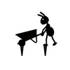 Rabbit Art Sculpture – Hollow Wrought Iron Figurines, Dust Proof and Realistic Rabbit/Squirrel for Garden, Home, and Yard