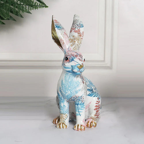 Shunmaii Lifelike Resin Rabbit Statue - Easter Bunny Ornament
