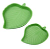 Reptile Leaf Shape Dish Flat Water Plate for Lizards Young Bearded Dragons Chameleon Small Snakes Water Plate for Turtle Lizards