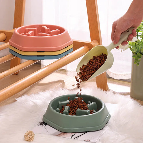 Anti-Choking Slow Feeder Dog Bowl - Non-Slip Plastic Maze Bowl