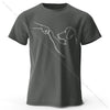 The Dog Friend Printed Modern Minimalist 100% Cotton T-Shirt, Lightweight Round Neck Short Sleeve Tee, Unisex Everyday Wear