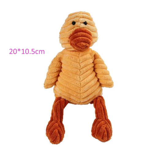 Corduroy Plush Animal Dog Toy: Choose Your Favorite Animal! Bite Resistant Squeaky Toys