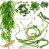 Bearded Dragon Habitat Accessories: Hanging Plants, Artificial Leaves, Hides for Leopard Geckos, Chameleons, and Snakes