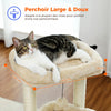 Pequlti Multi-Level Cat Tree Tower with Condo and Hammock