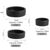 Reptile Food Bowl Anti-Escape Ceramic Feeder Dish Black White Reptile Water Bowl For Hermit Crab Gecko Chameleon Corn Snake