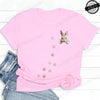 Pocket Bunny T-Shirts – Cute Rabbit Paw Prints T-Shirt Funny Bunny Graphic Tee Tops Sweet Rabbit Sitting in The Pocket Shirt
