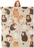 Lovely Guinea Pig Pattern Soft Throw Blanket – Perfect for Animal Lovers, Friends, Couch, Bed, Car, Home, Camping, All-Season