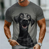 Funny 3D Dog Print Men's T-Shirts Fashion Animal Pattern Summer Street Short Sleeve Casual O-neck Breathable Tees Man Loose Tops