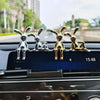Rabbit Figurine Long-Eared Rabbit Statue Home Office Desktop Decoration Car Central Control Easter Bunny Art Ornaments