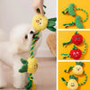 Dog Teeth Cleaning Toy Fruit Shape Bite Resistant Dog Plush Toy Built-in Sounder Can Bite Vocal Squeaky Dog Toy