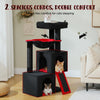 Pequlti 104cm Multi-Level Cat Tree with 2 Condos - Wood