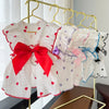 Pet dresses clothes for spring and summer dogs cats teddy bears Pomeranians plush toys  hearts all cotton fabric