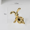 Rabbit Figurine Long-Eared Rabbit Statue Home Office Desktop Decoration Car Central Control Easter Bunny Art Ornaments