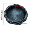 Reptile Feeding Water Bowl Realistic Stone Texture Safe Durable for Bearded Dragons Small Reptiles SYXZS03