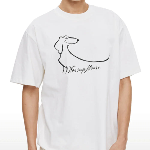 Funny Dachshund T shirt 100 Cotton Oversized Tee Men Women Couple Matching Summer Streetwear Casual Unisex Round Neck Top