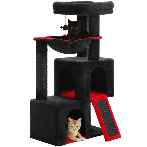 Pequlti 104cm Multi-Level Cat Tree with 2 Condos - Wood