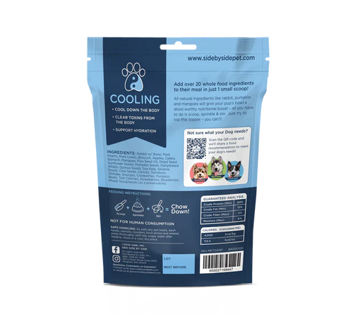 Side-By-Side Freeze Dried Raw Cooling Topper Rabbit Bowl Booster