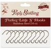 Perfect Little Stainless 'S' Hooks, 10 count