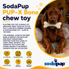 PUP-X Rubber Glow in the Dark Chew Bone Dog Toy - Durable, Floats, Chew Toy for Large Dogs | USA