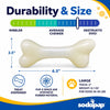 PUP-X Rubber Glow in the Dark Chew Bone Dog Toy - Durable, Floats, Chew Toy for Large Dogs | USA