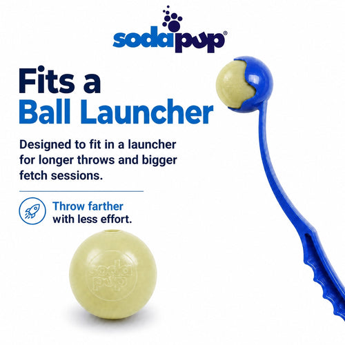Glitter Ball  Dog Toy | Soft PUP-X Rubber Floating Fetch Ball with Treat Dispenser | USA Made