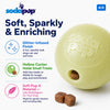 Glow in the Dark Glitter Ball 2-Pack Dog Toy | Soft PUP-X Rubber Floating Fetch Ball with Treat Dispenser | USA Made