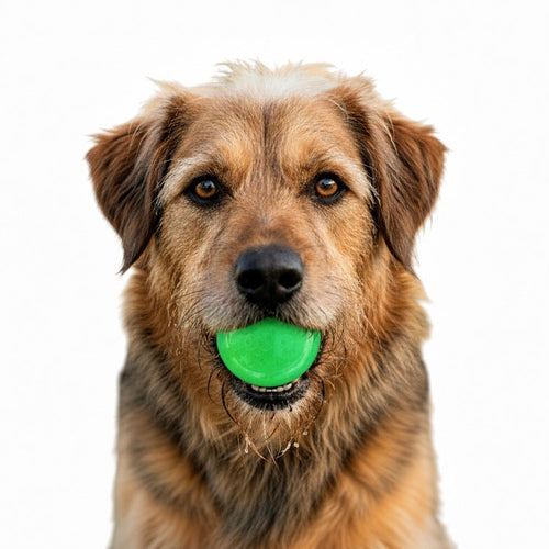 Green Glitter Ball 2-Pack Dog Toy | Soft PUP-X Rubber Floating Fetch Ball with Treat Dispenser | USA Made