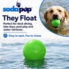 Green Glitter Ball 2-Pack Dog Toy | Soft PUP-X Rubber Floating Fetch Ball with Treat Dispenser | USA Made