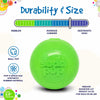 Green Glitter Ball 2-Pack Dog Toy | Soft PUP-X Rubber Floating Fetch Ball with Treat Dispenser | USA Made