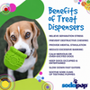 Honey Pot Dog eCup Treat Dispenser | Durable PUP-X Rubber Enrichment Toy | USA Made - Limited Edition Apple Green