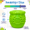 Honey Pot Dog eCup Treat Dispenser | Durable PUP-X Rubber Enrichment Toy | USA Made - Limited Edition Apple Green