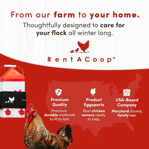 RentACoop Thermo Bucket Belt SM with Insulated Wrap  fits RentACoop 1Gal and 2Gal High Rise Waterers