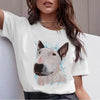Hot Sale Bull Terrier Rottweiler Kawaii Printed TShirt Women Beagle Cute Whippet Funny Dog T-shirt Collie Malinois Women Clothes